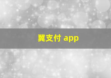 翼支付 app